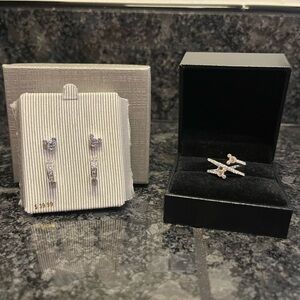 Disney Mickey Mouse Crystal Ring & Earrings Set
